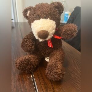 Russell Stover Brown Teddy Bear Plush Toy with Russell Stover Red Ribbon